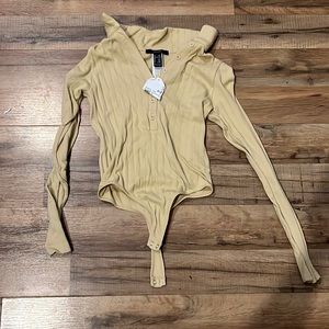 Yellow rubber material Bodysuit